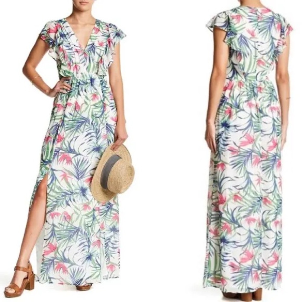 Adelyn Rae Tropical Maxi Dress